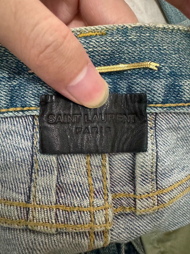 Yves Saint Laurent Saint Laurent 14SS Cat Claw Erosion Big Destruction Blue J Size US 28 / EU 44 - 6 Thumbnail