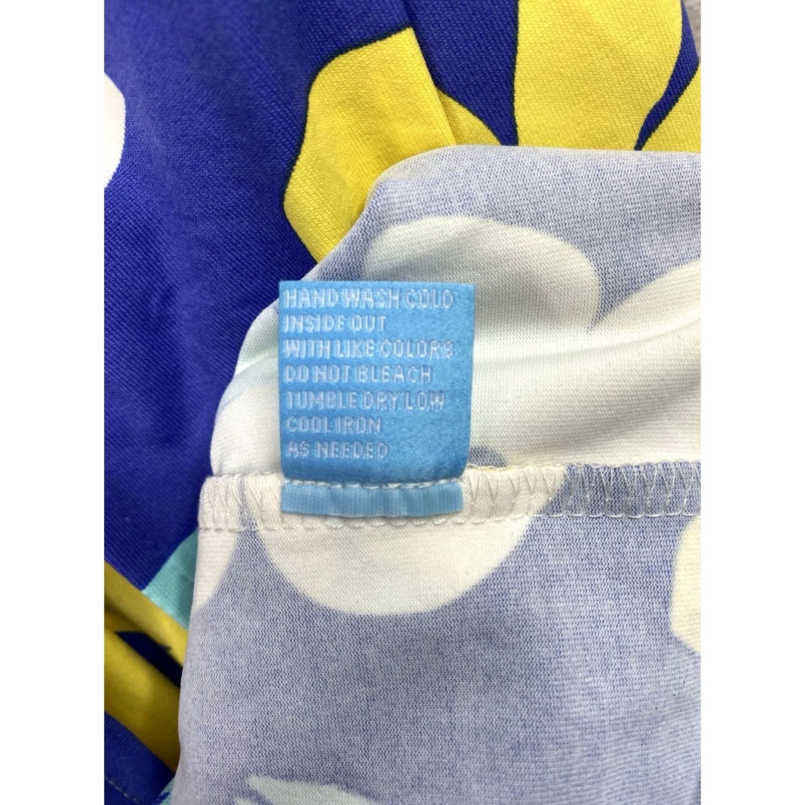 J.McLaughlin J. McLaughlin Elora Dress L Floral Crew Neck Short Sleeve Nylon Spandex Jersey Knee Length Blue Women's Knit Shift Size L / US 10 / IT 46 - 7 Thumbnail