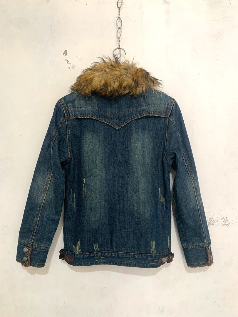 Beauty Beast × Hysteric Glamour × Japanese Brand Japanese denim retro punk Fur jacket Size US M / EU 48-50 / 2 - 2 Thumbnail