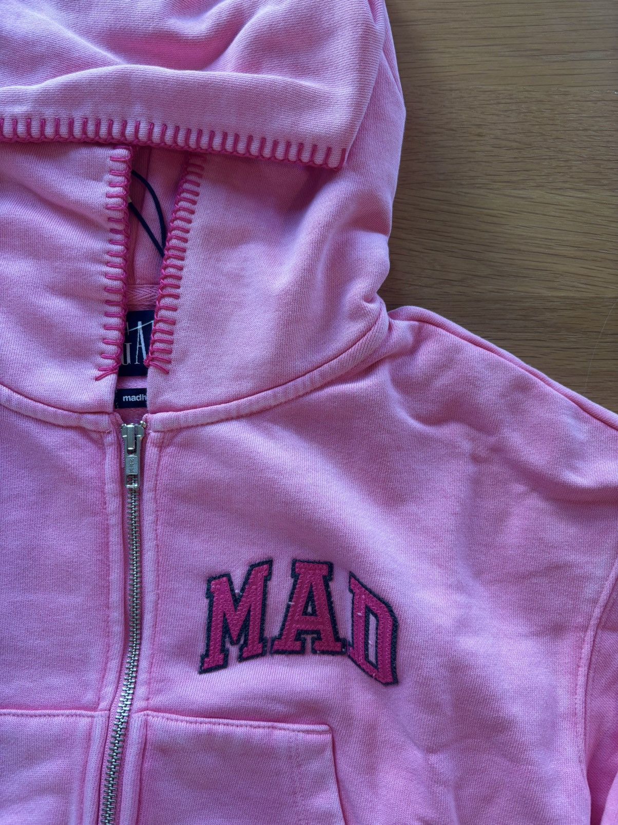 Gap × Madhappy Gap x MadHappy Pink Full Zip Cropped Mad Logo Hoodie Size XS / US 0-2 / IT 36-38 - 4 Thumbnail