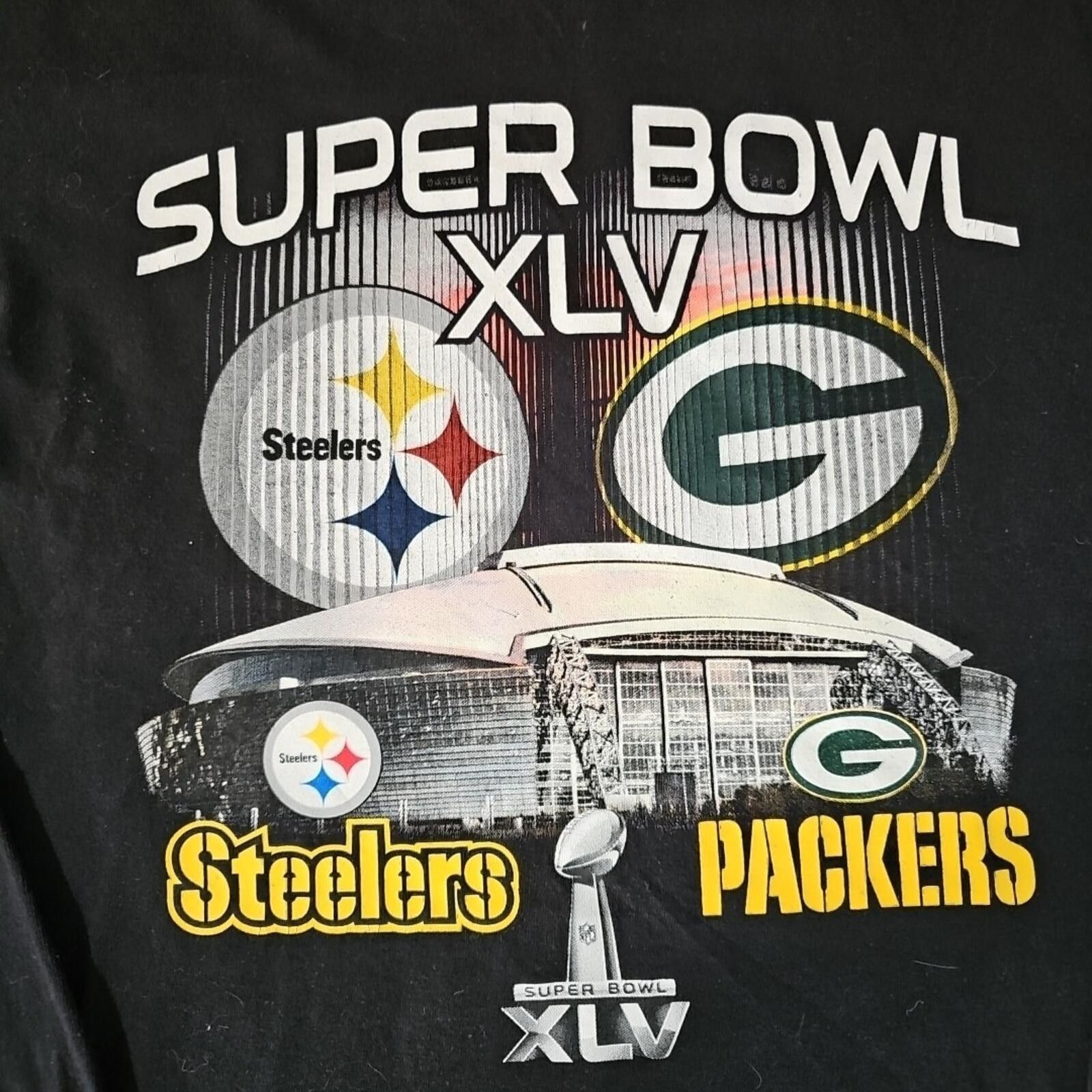 NFL Super Bowl XLV Packers Vs Steelers M Long Sleeve Shirt Size ONE SIZE - 2 Thumbnail