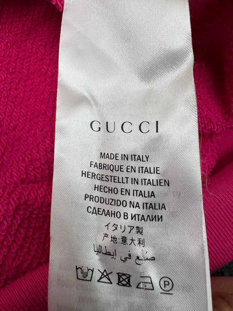 Gucci Gucci Pink embroidered bear sweatshirt 2502-Nextarrow Size US M / EU 48-50 / 2 - 4 Thumbnail