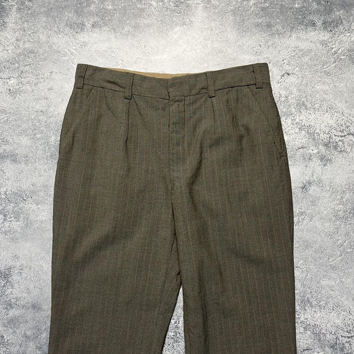 Aquascutum × Vintage Vintage Aquascutum Striped Wool Brown Suit Blazer Pants Size 42L - 18 Thumbnail
