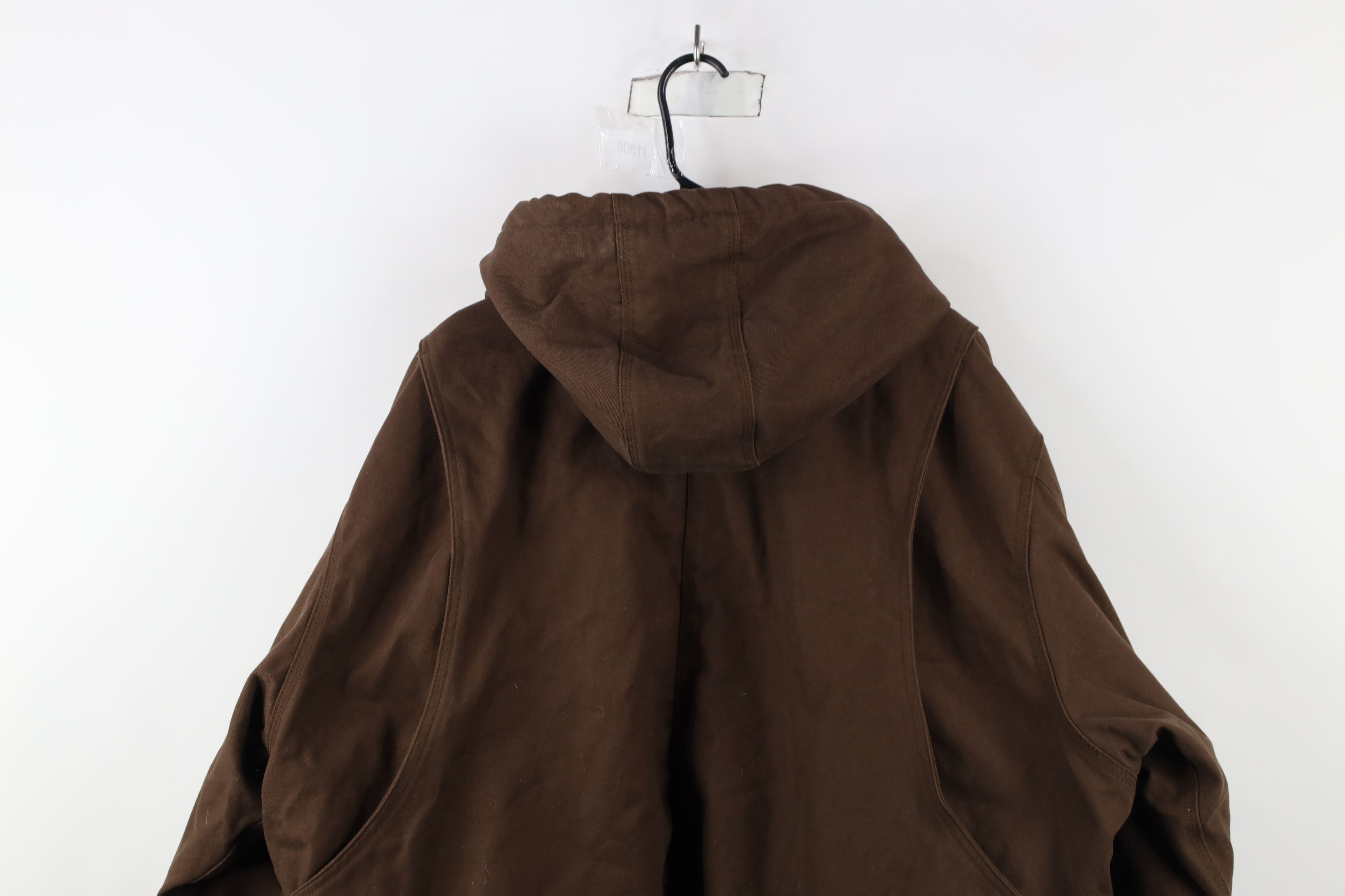 Vintage Vintage Y2K Streetwear Fleece Lined Canvas Hooded Jacket Size US XXL / EU 58 / 5 - 13 Thumbnail