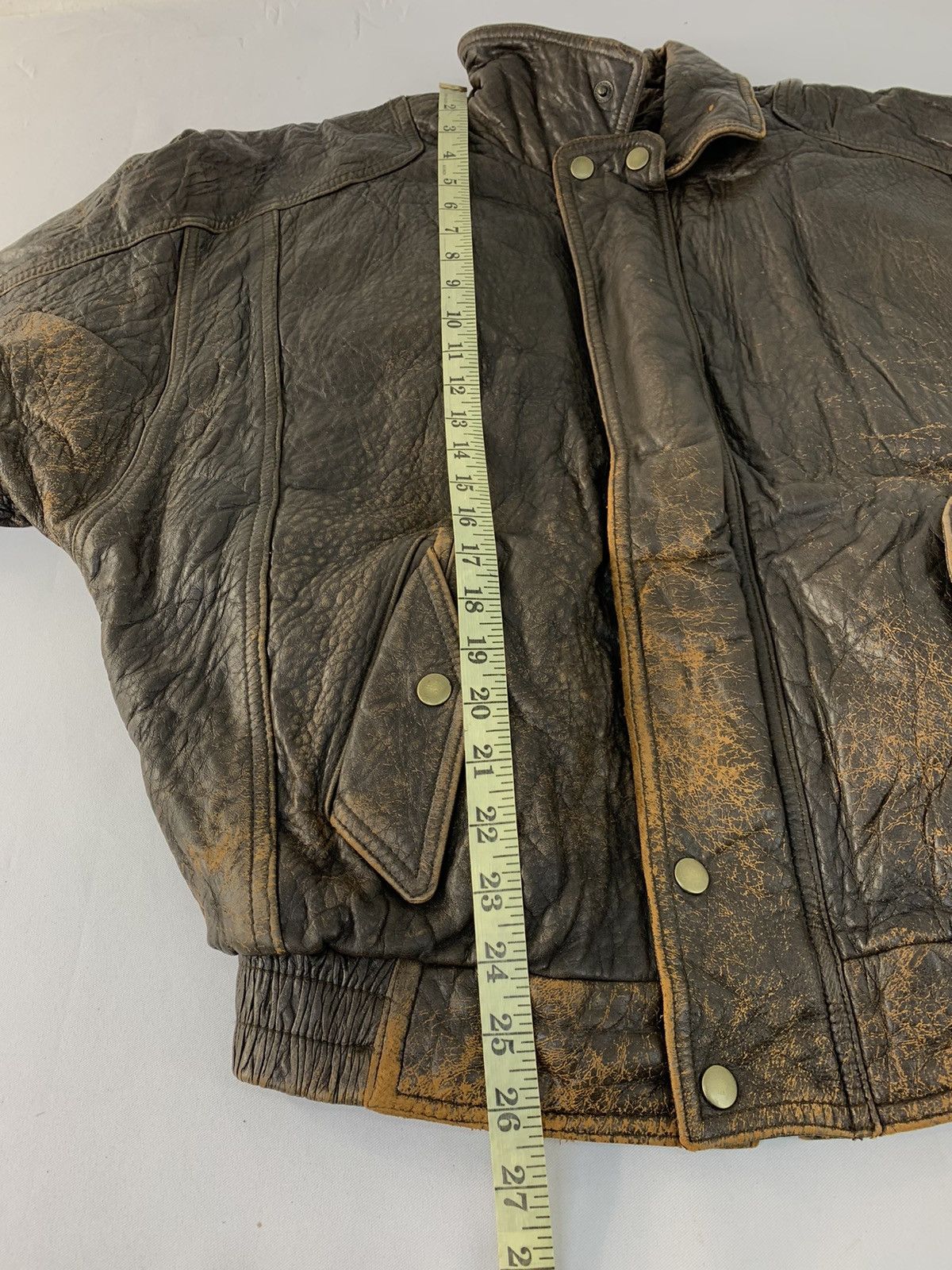 Genuine Leather 90s Japanese Uno Uomo Bomber Leather Jacket Sherpa Inner Size US L / EU 52-54 / 3 - 11 Thumbnail