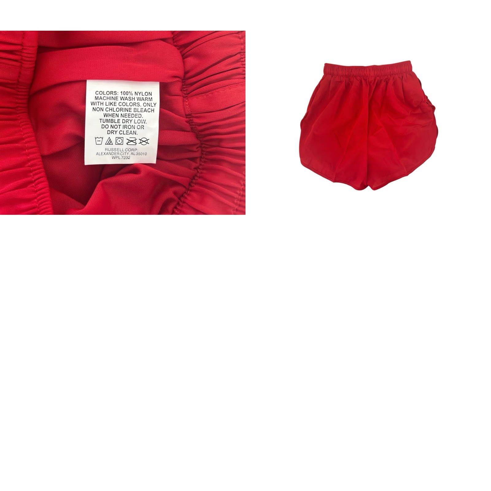 Russell Athletic VINTAGE russell athletic running shorts Mens S Red Lined Athletic 2010s Deadstock NWT R logo White drawstring Nylon Side pockets 3” inseam Mens Size US 29 - 8 Thumbnail