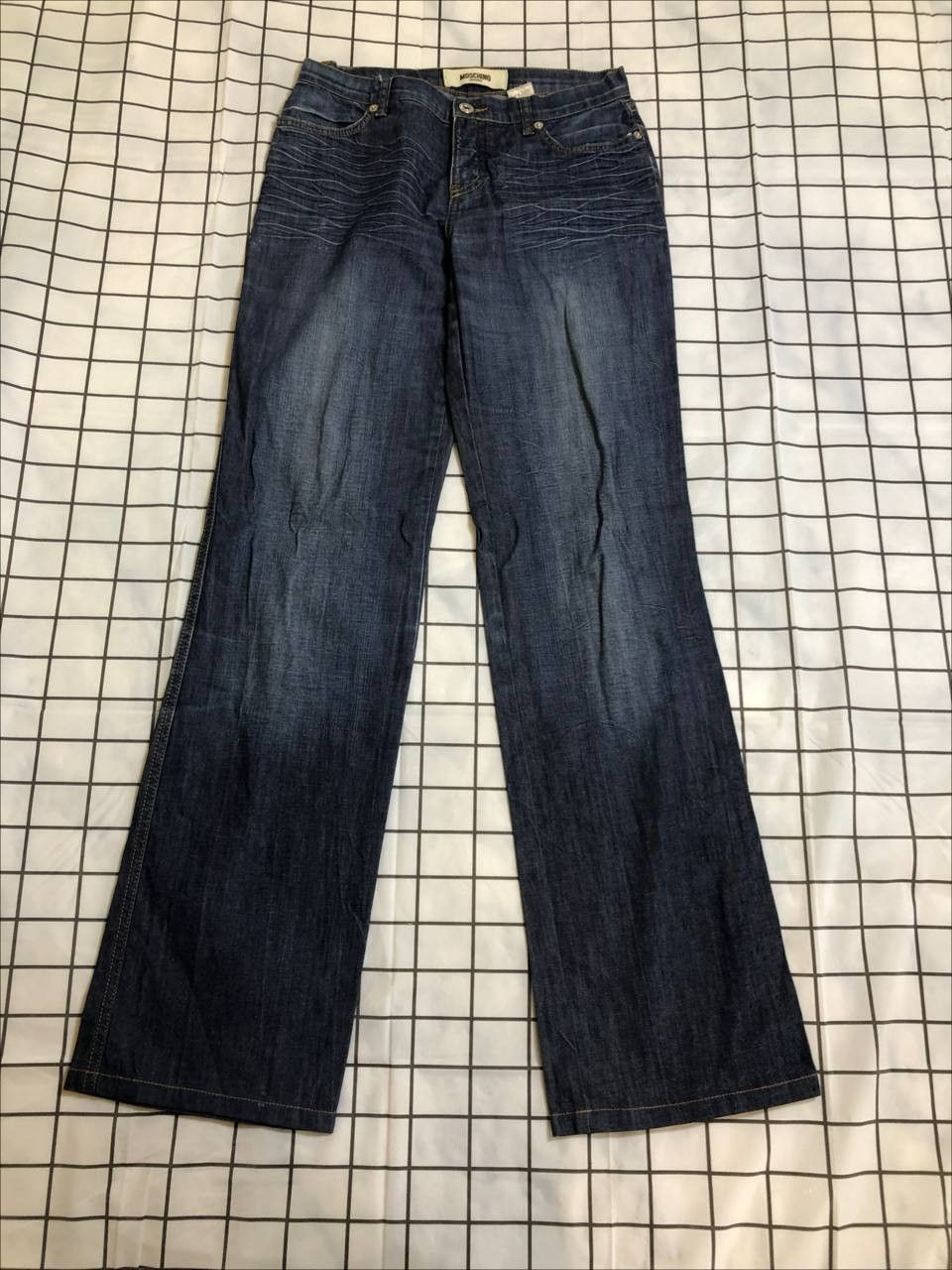 Moschino Vintage Moschino Peace Button Fly Dark Washed Denim Jeans Size 27" / US 4 / IT 40 - 1 Thumbnail