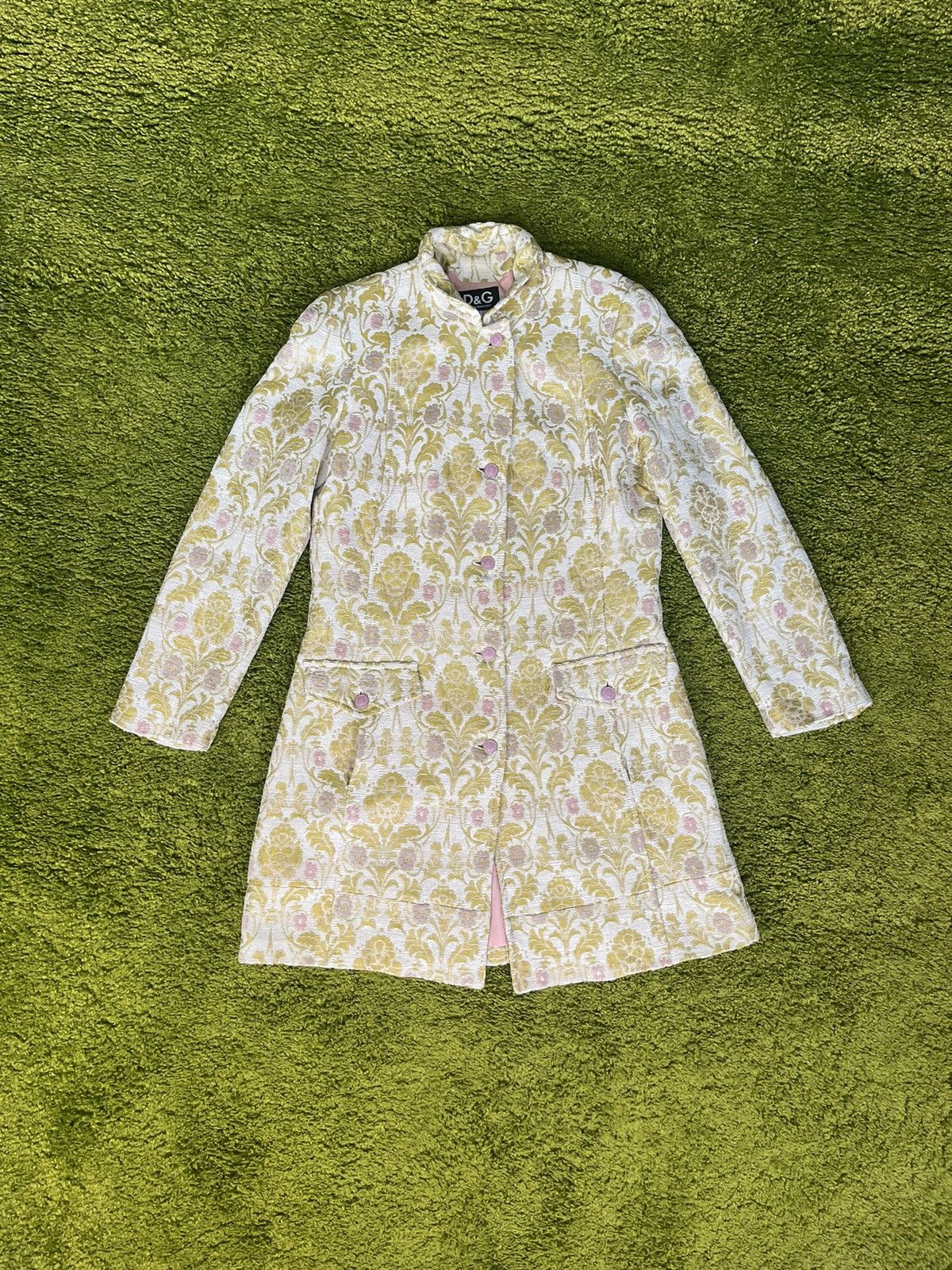 Dolce & Gabbana × Vintage Dolce & Gabbana D&G 2000s archive vintage jacquard coat Size M / US 6-8 / IT 42-44 - 3 Thumbnail