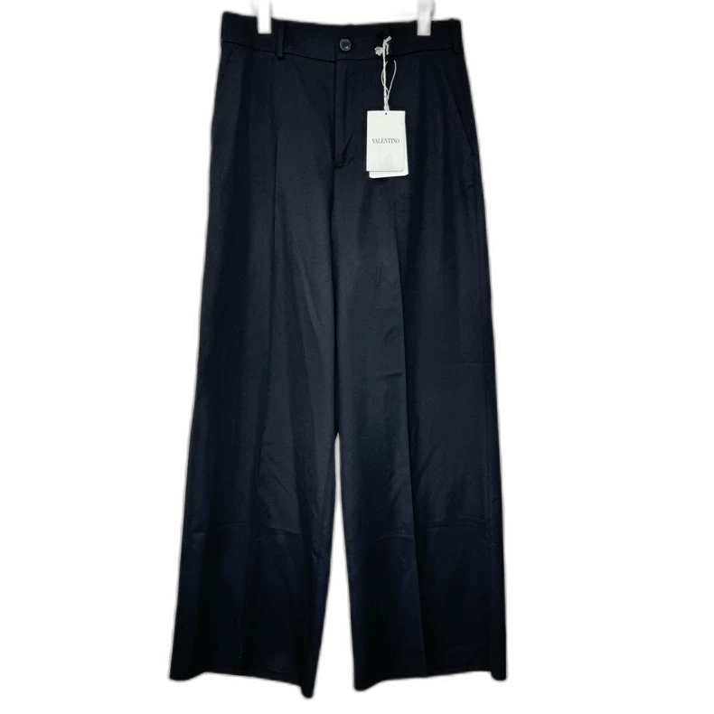 Valentino Valentino Black Wide-Leg Trousers Size 46 Size US 44 / EU 60 - 1 Thumbnail