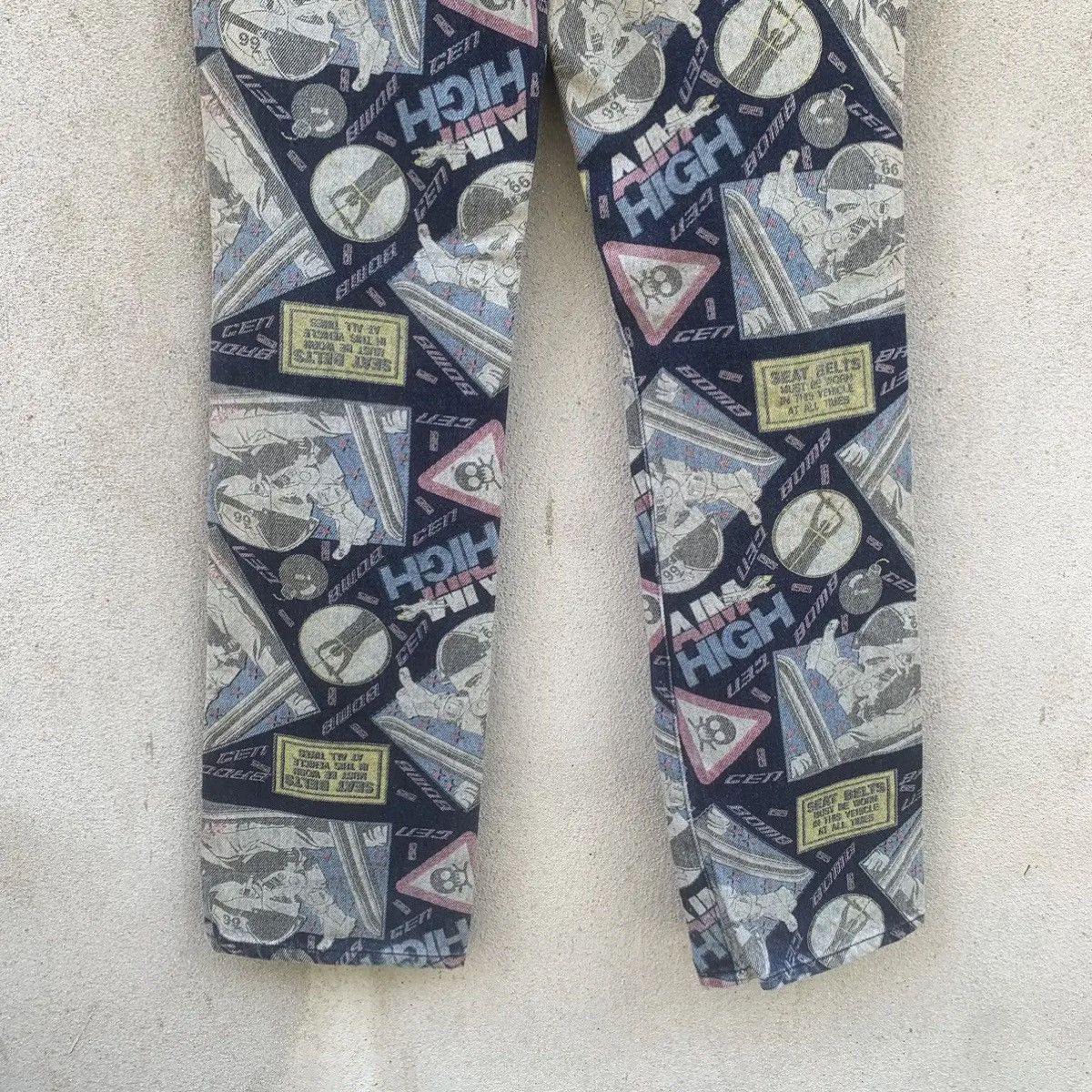 HyperDenim ‼️ RARE 💥 UNDERGROUND HYPE JEANS FULL PRINTED RUGGED PANTS Size US 30 / EU 46 - 12 Thumbnail