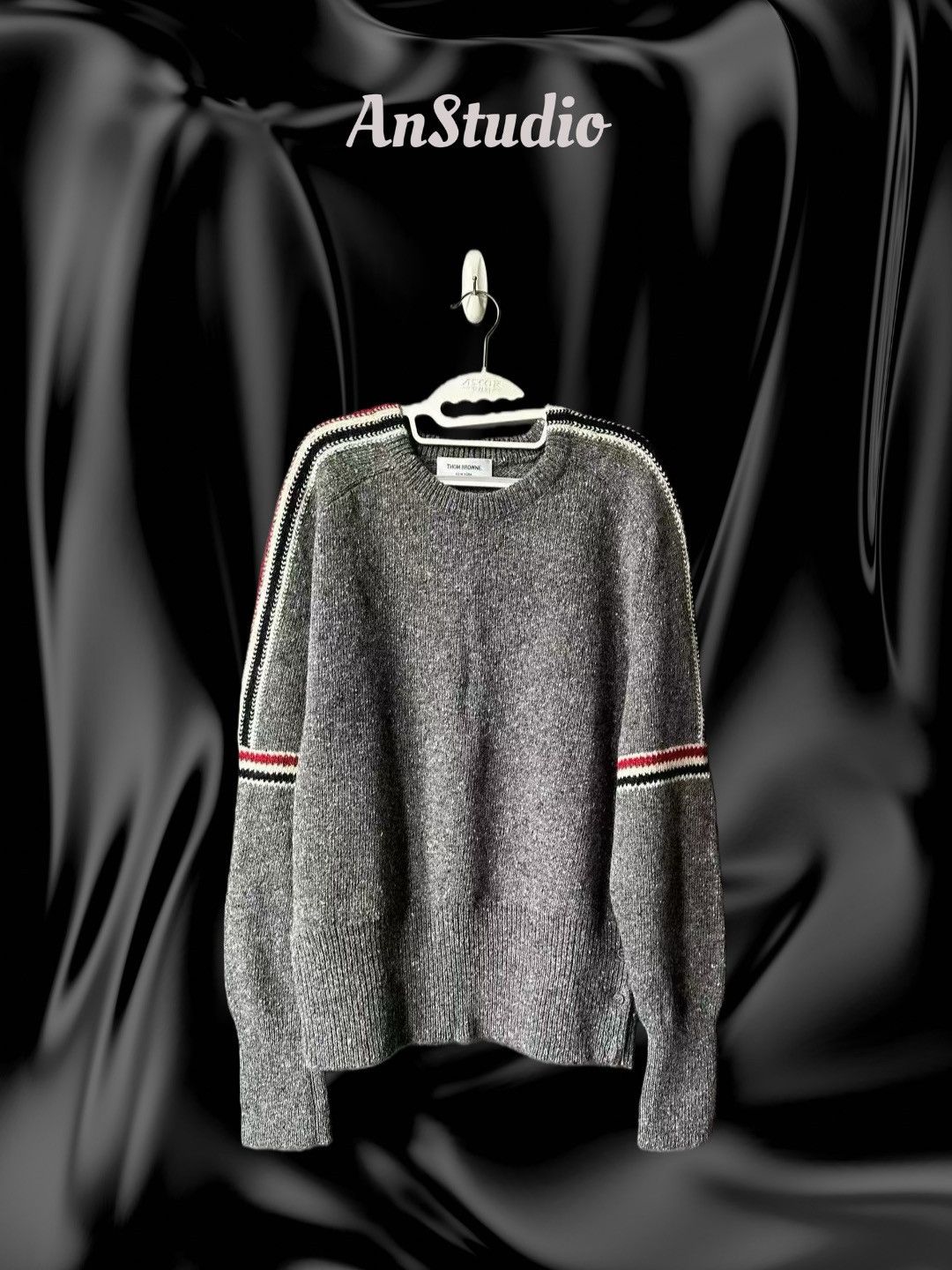 Thom Browne Thom Browne Striped Wool and Mohair Blend Sweater Pullover Size US L / EU 52-54 / 3 - 1 Thumbnail