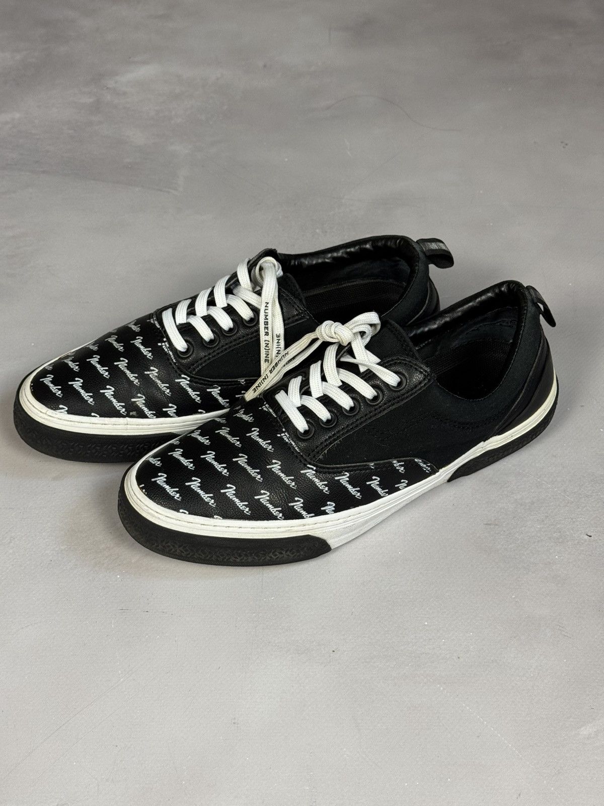 Number (N)ine Number Nine Slack Fender Logo Shoes(Black/9,5US