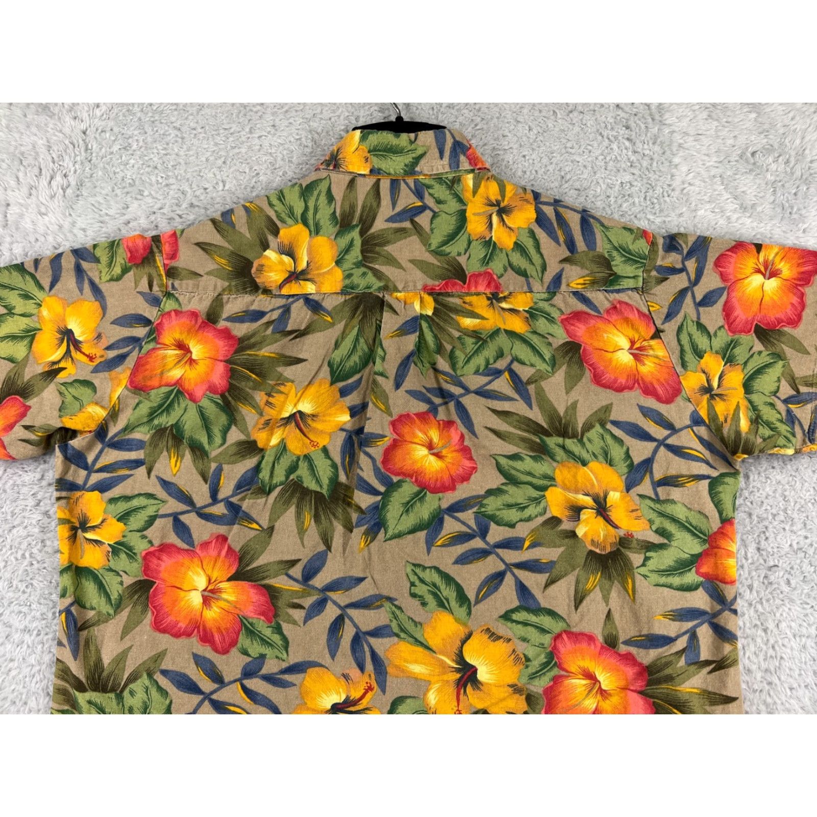Vintage VINTAGE Roundy Bay Mens Hawaiian Shirt XL Orange Button-Up Hibiscus Cotton Size US XL / EU 56 / 4 - 6 Thumbnail
