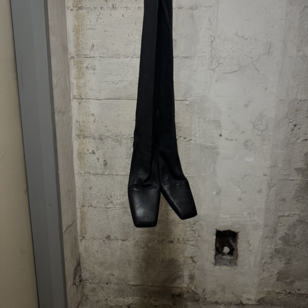 Rick Owens Rick owens lamb leather wedge boots socks long black Size US 7 / IT 37 - 2 Thumbnail