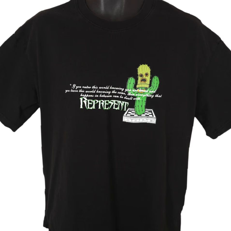 Vintage Inflation Represent Dope Cactus T Shirt Mens XL Black Streetwear Size US XL / EU 56 / 4 - 2 Thumbnail