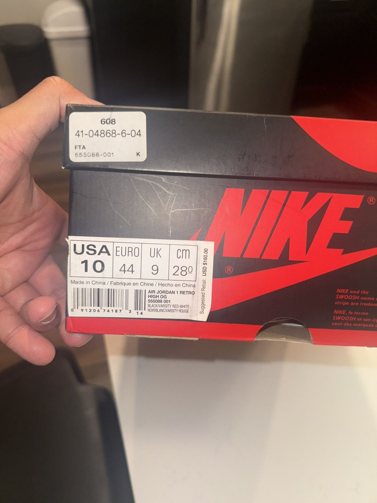 Nike 2016 Nike Air Jordan 1 Retro High OG “Bred” Size 10 Size US 10 / EU 43 - 7 Thumbnail