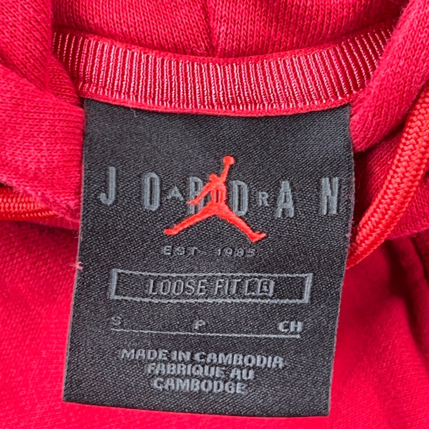 Jordan Brand Jordan Hoodie Women Small Red Black Cropped Sweatshirt Jump Man Y2K Loose Fit Size S / US 4 / IT 40 - 3 Thumbnail
