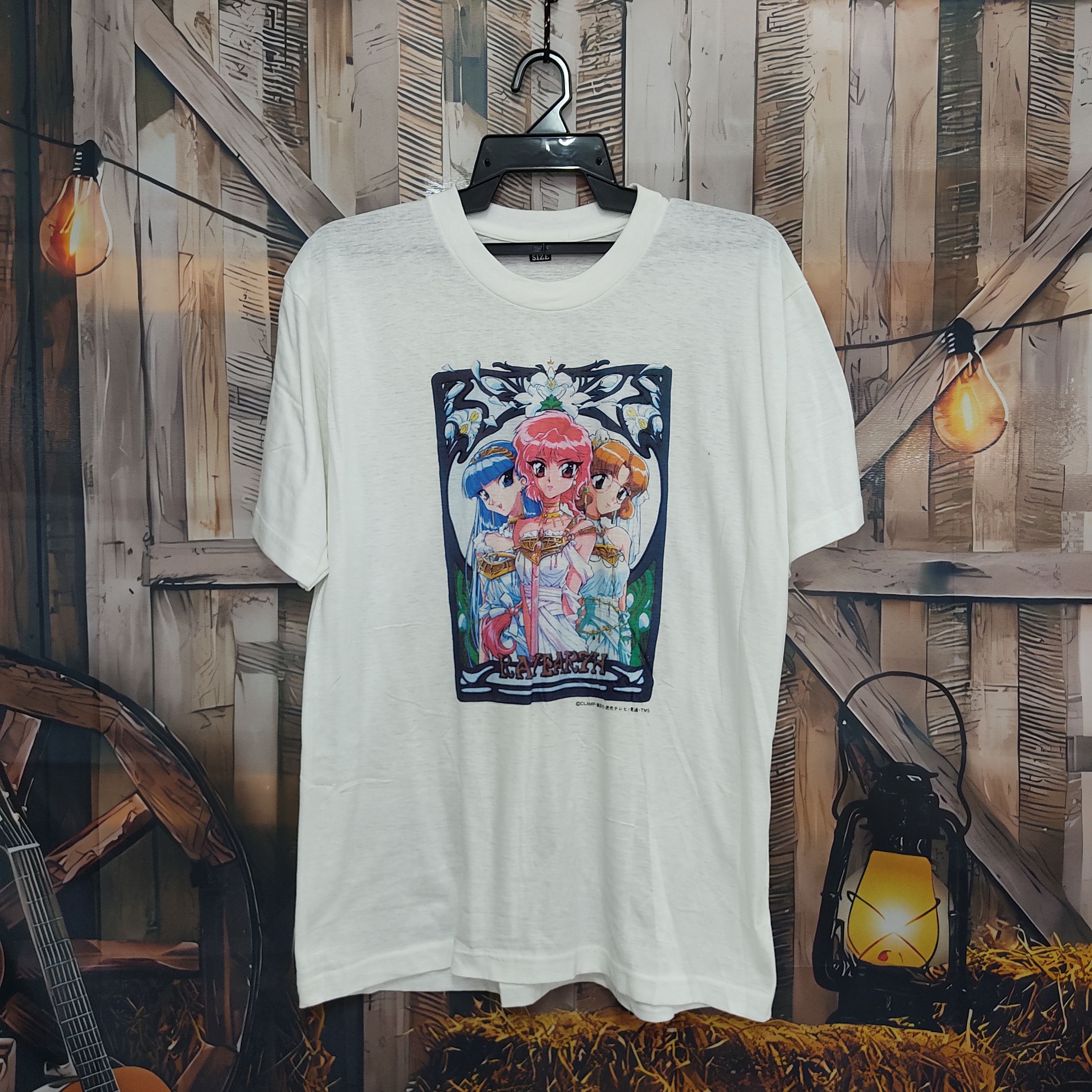 Anime vintage 90s MAGIC KNIGHT RAYEARTH big image rare t-shirts
