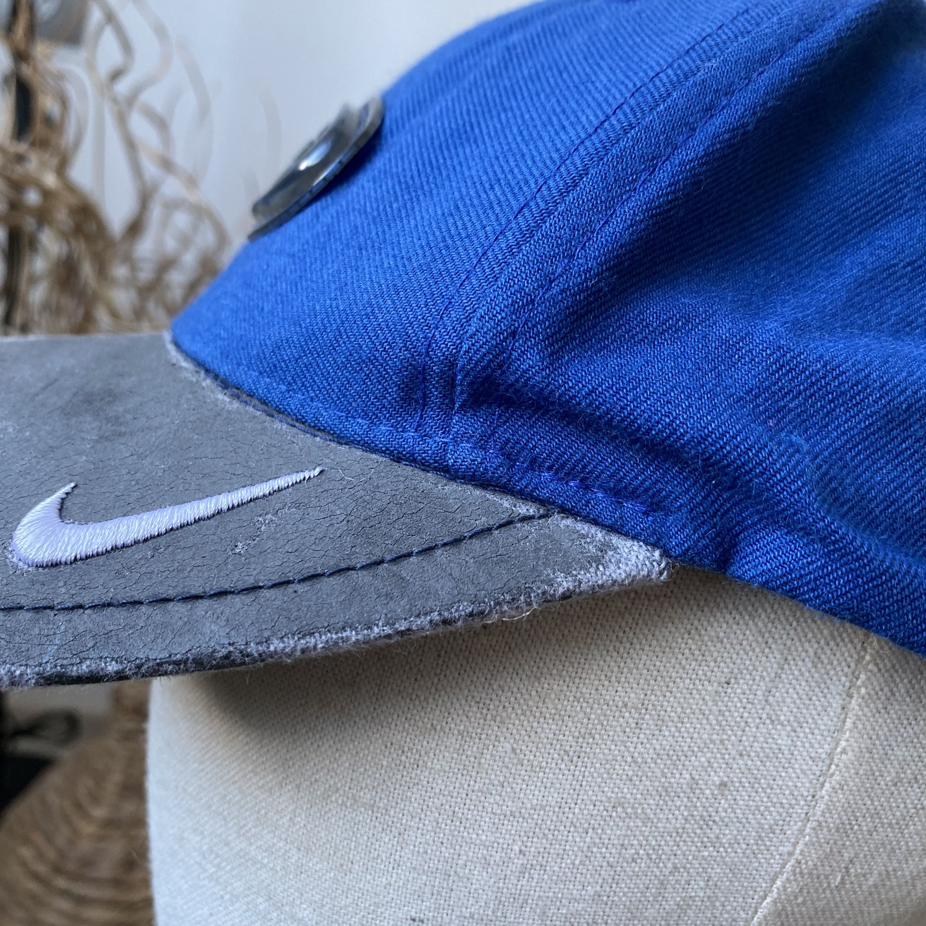 Nike 🧢 Vintage 80-90s Nike Cap Big logo swoosh Distressed Y2K Size ONE SIZE - 7 Thumbnail
