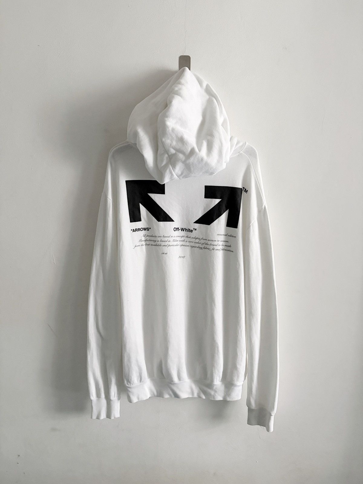 Off-White (XL) Off White 03 Arrows 2018 Hoodie Size US XL / EU 56 / 4 - 3 Thumbnail