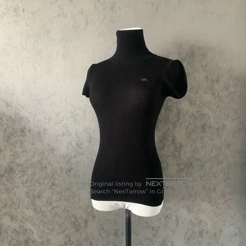 Burberry Burberry Black Wool Short Sleeve T-Shirt. Size M / US 6-8 / IT 42-44 - 1 Thumbnail