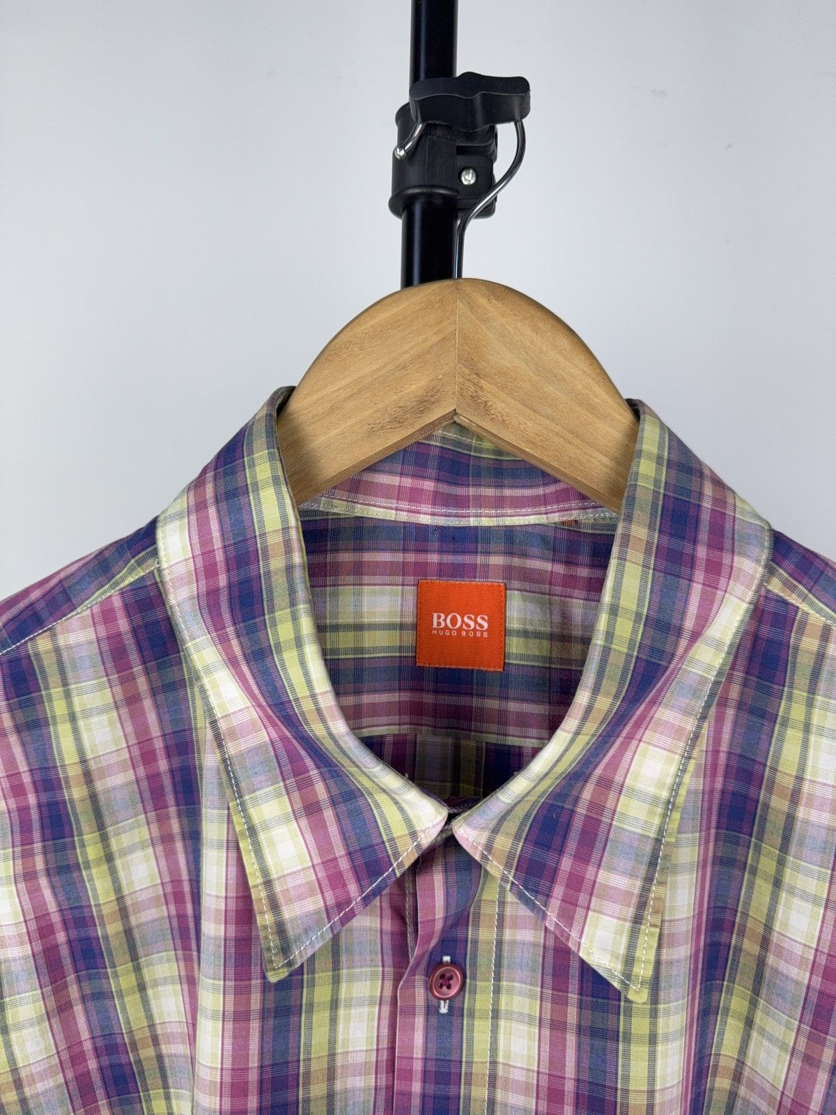 Hugo × Hugo Boss Hugo Boss Orange Label Patterned Shirt Short Sleeve Y2K Size US XL / EU 56 / 4 - 3 Thumbnail