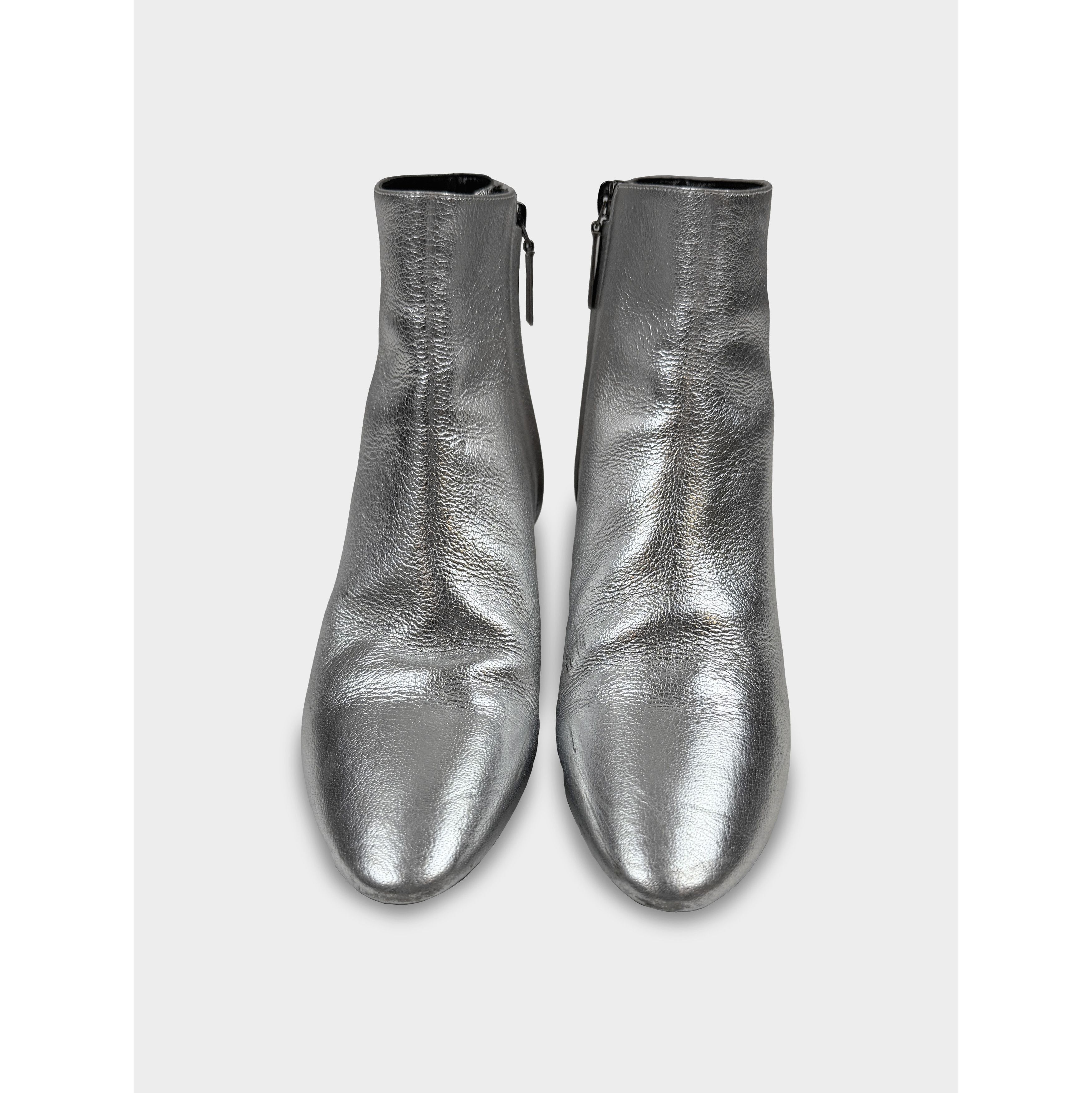 Saint Laurent Paris Saint Laurent metallic ankle boots Size US 7.5 / IT 37.5 - 2 Thumbnail