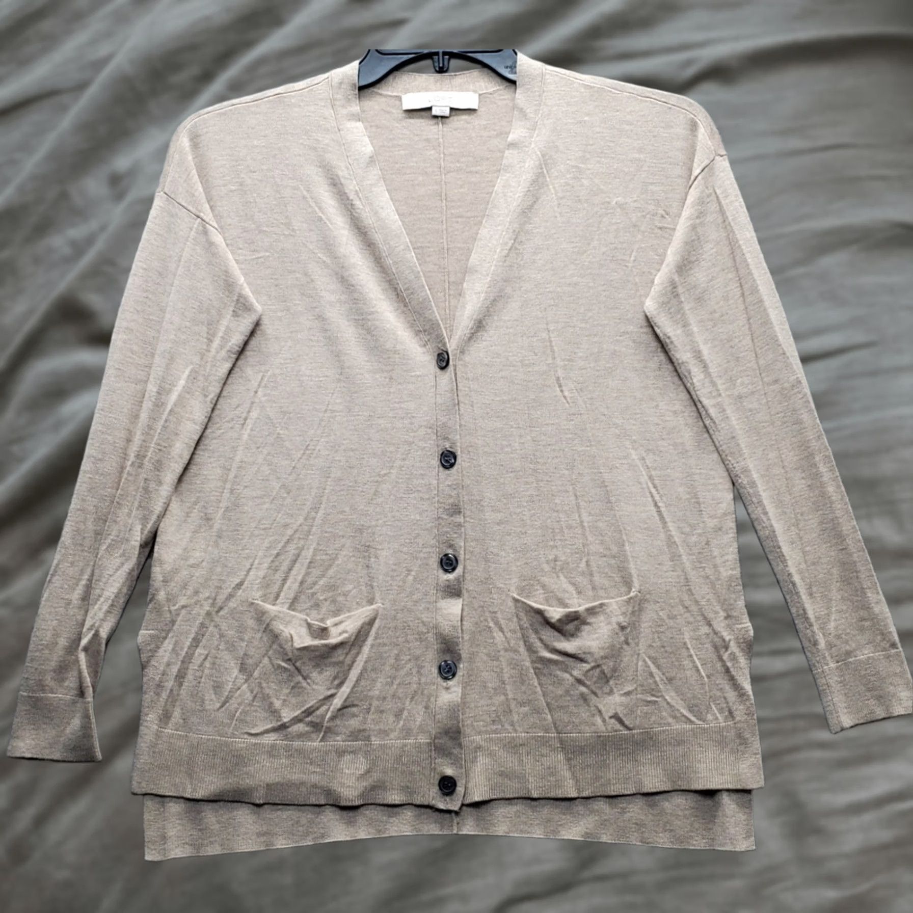 Loft LOFT Ann Taylor Cardigan Sweater Womens Size S Wool Blend Button Front EUC Tan Brown Knit Cardigan Women Size S / US 4 / IT 40 - 1 Thumbnail