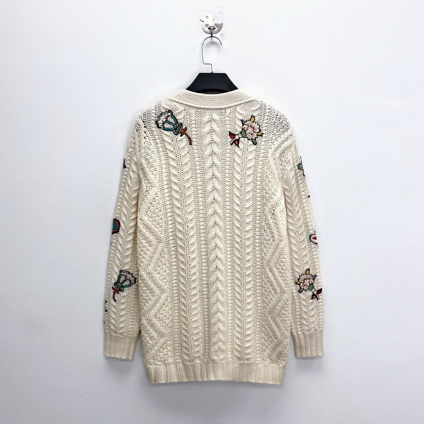 Valentino Valentino Embroidered Floral Butterfly Cardigan Size US M / EU 48-50 / 2 - 2 Thumbnail