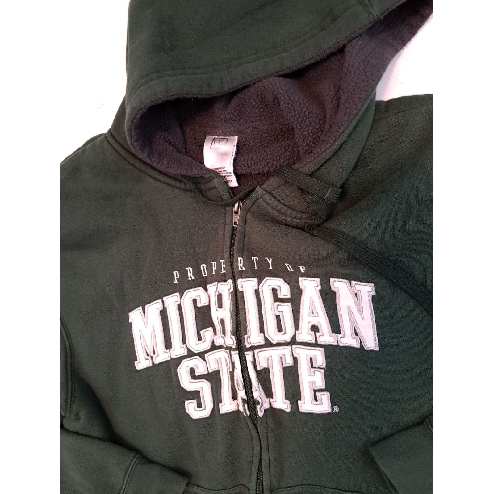 Vintage VINTAGE Michigan State Spartans Insulated Hooded Jacket LG Stitched Mens Jacket Green 80s Pro Edge Stitch Hooded Size US L / EU 52-54 / 3 - 6 Thumbnail