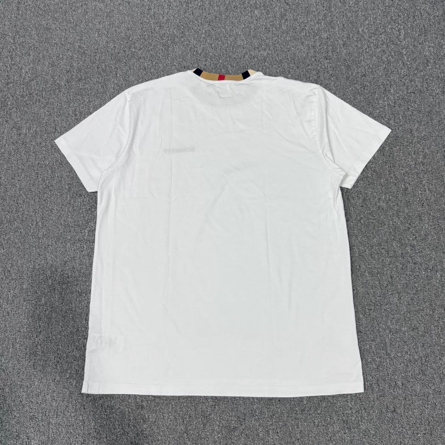 Burberry Burberry White Check Collar SS Tee M 99 New Size US M / EU 48-50 / 2 - 2 Thumbnail