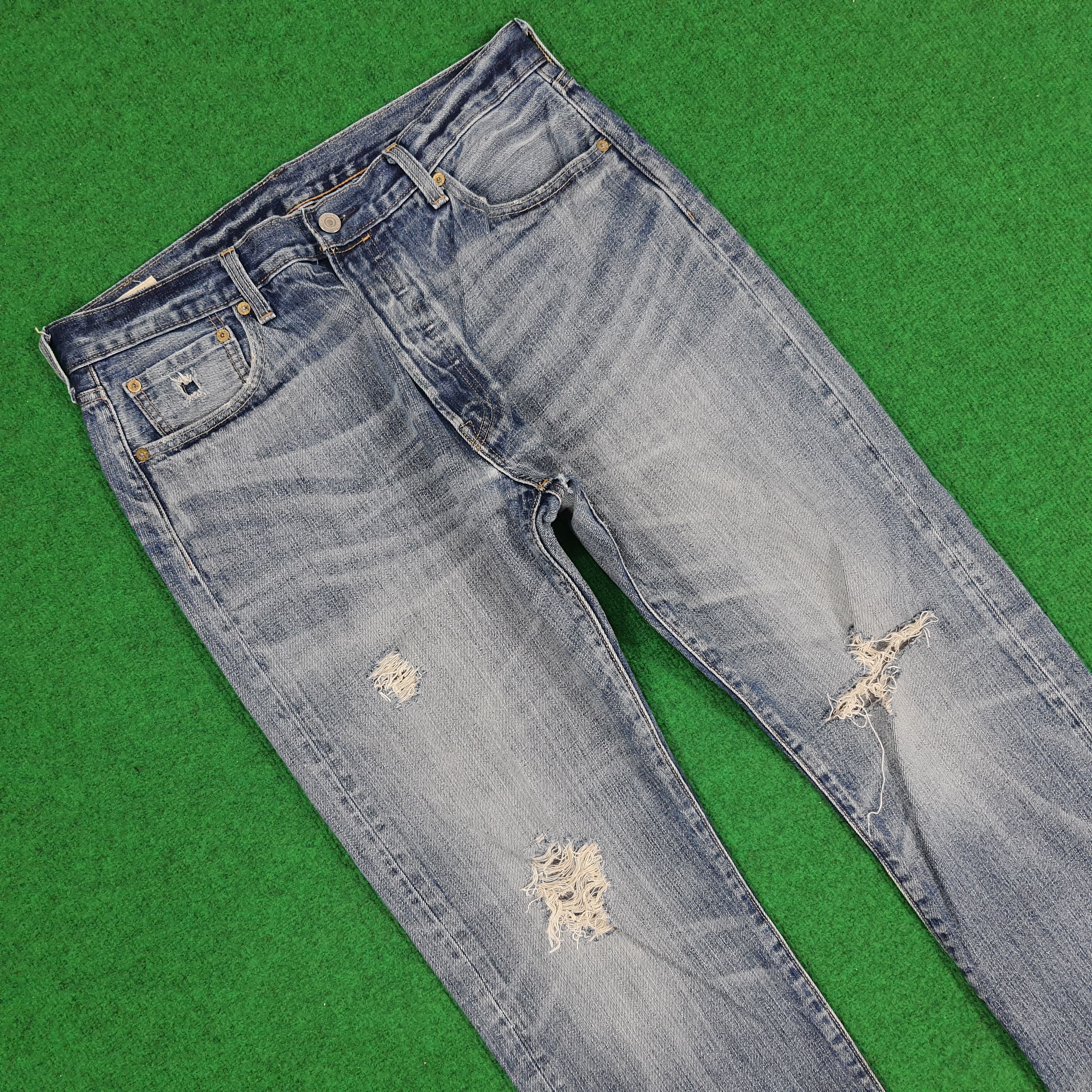 Levi's × Levi's Vintage Clothing × Vintage Vintage Levi's 501 Distressed Style Jeans Size US 34 / EU 50 - 2 Thumbnail