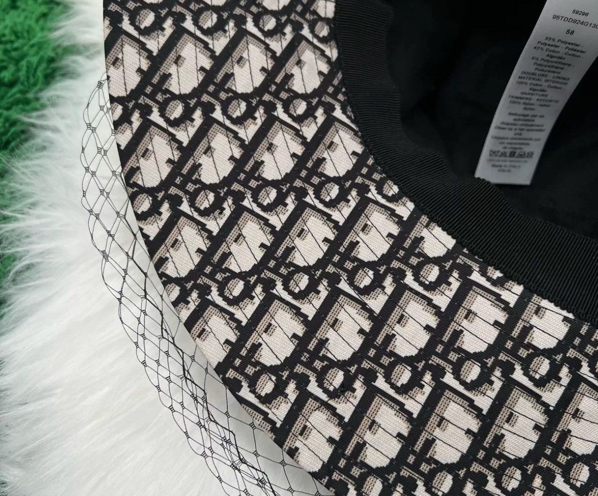 Dior Dior Teddy-D Black Mesh Fisherman's Hat 2412-Nextarrow Size ONE SIZE - 3 Thumbnail