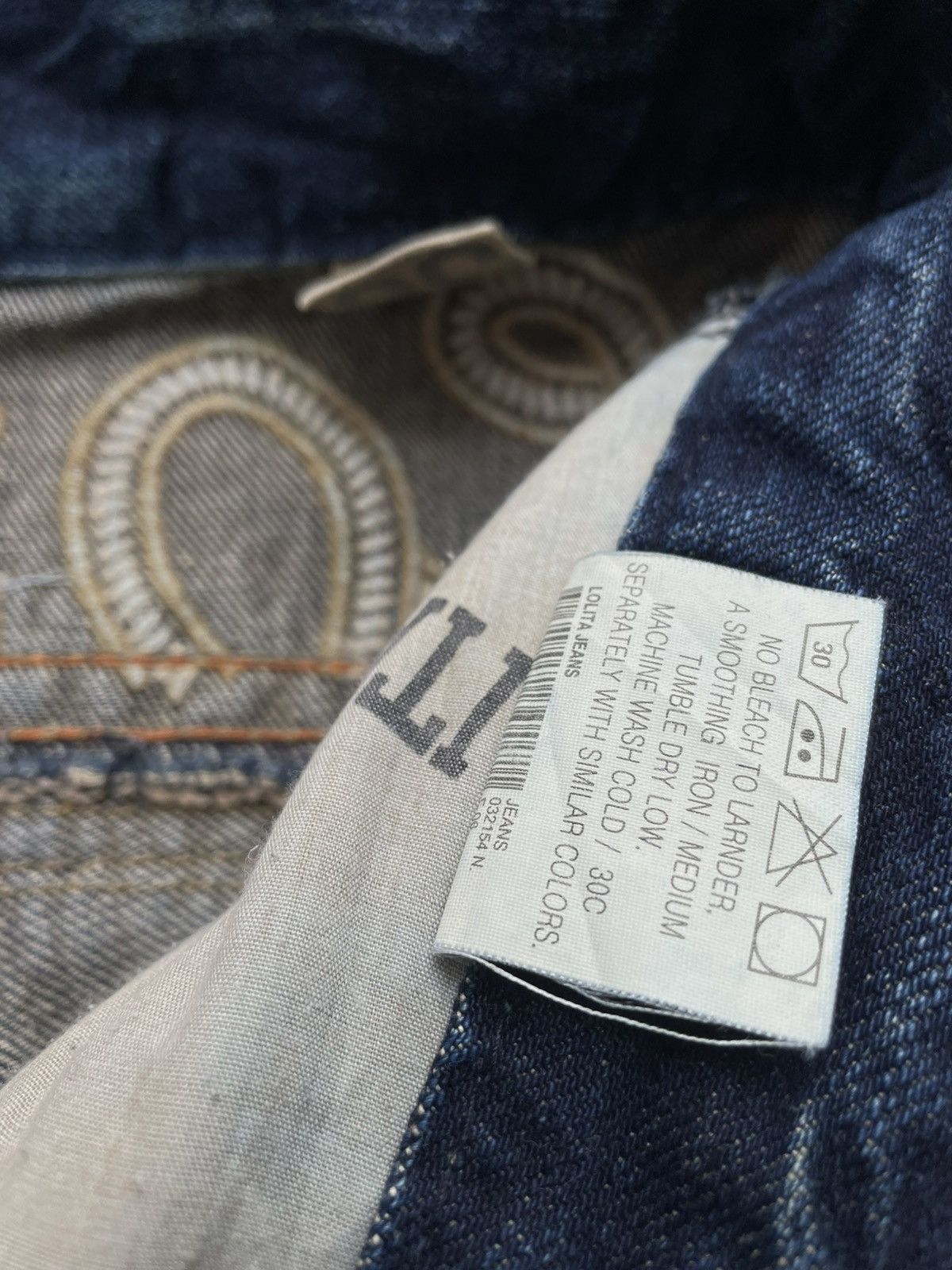 Japanese Brand Vintage Distress Lolita Flared Jeans Size US 33 - 15 Thumbnail