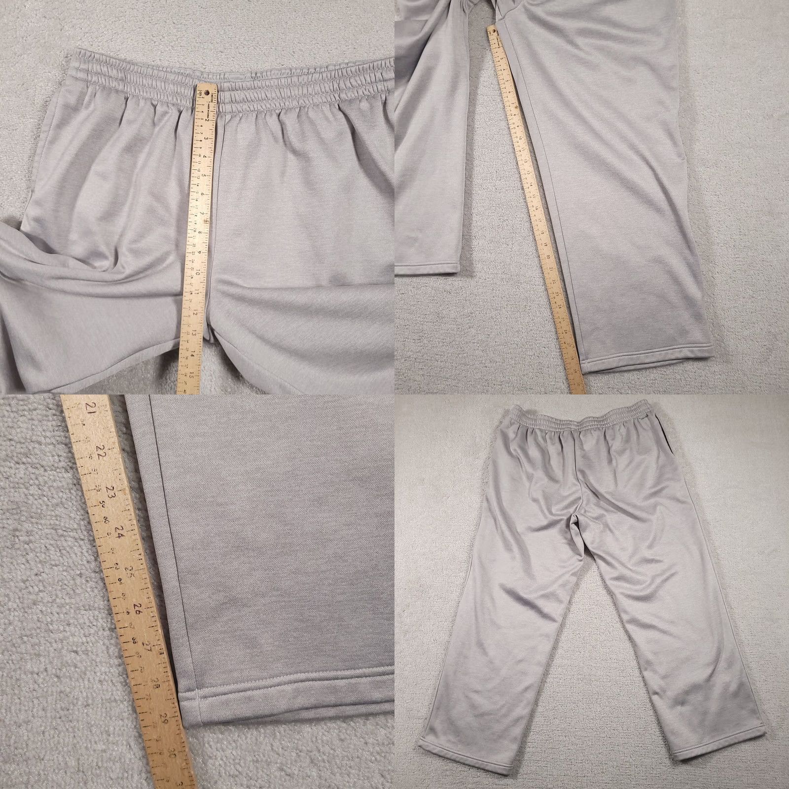 Adidas Adidas Pants Mens 2XL Gray ClimaWarm Fleece Jogger Pockets Drawstring Athletic Size US 39 - 9 Thumbnail