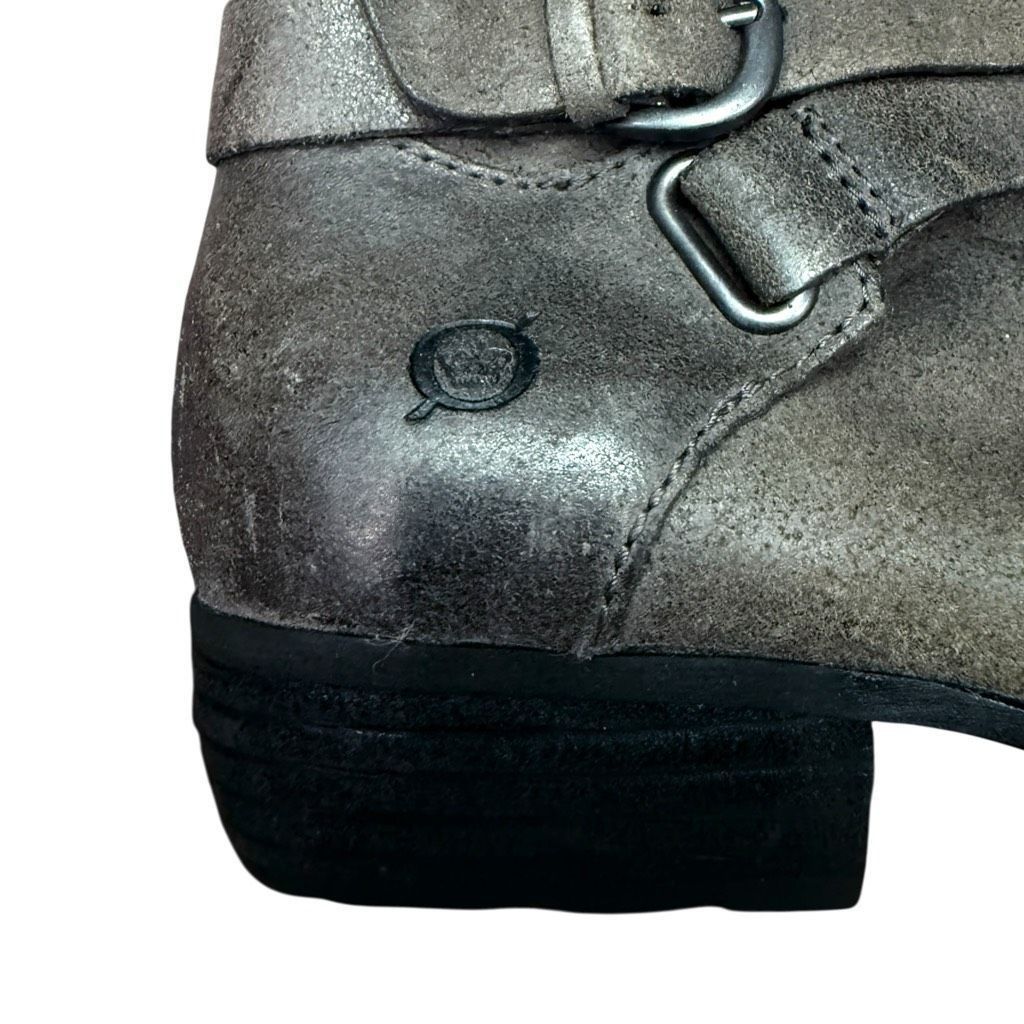 Born BORN Odom Leather Tall Riding Boots Gray Brown Distressed Bu Size US 6.5 / IT 36.5 - 3 Thumbnail