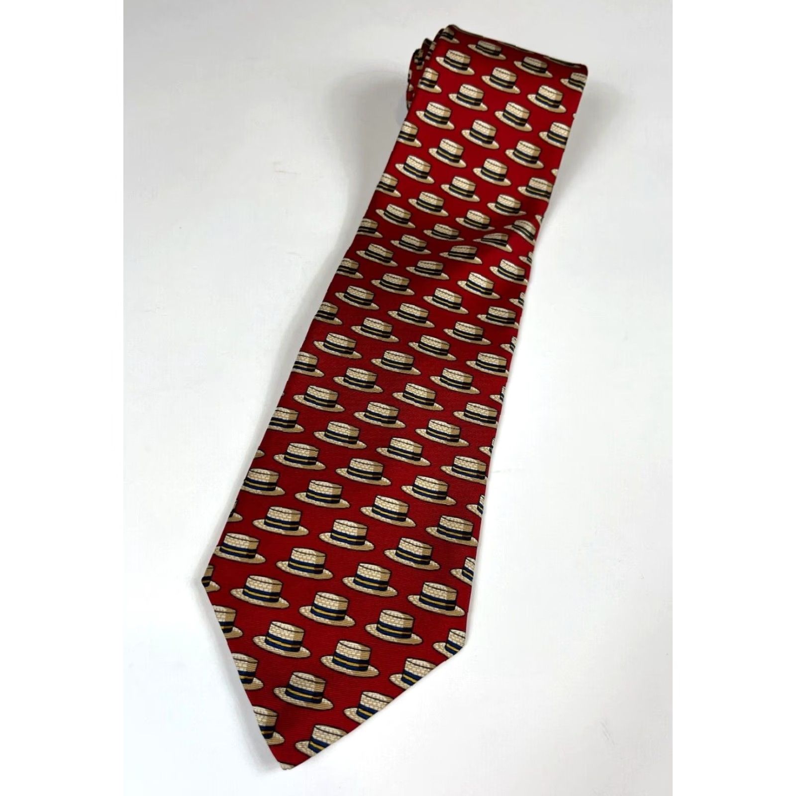 Brooks Brothers VINTAGE Brooks Brothers Makers Silk Tie Novelty 57-60" 3.75" Wide Red Men's Silk Tie Made in USA NWT Size ONE SIZE - 2 Thumbnail