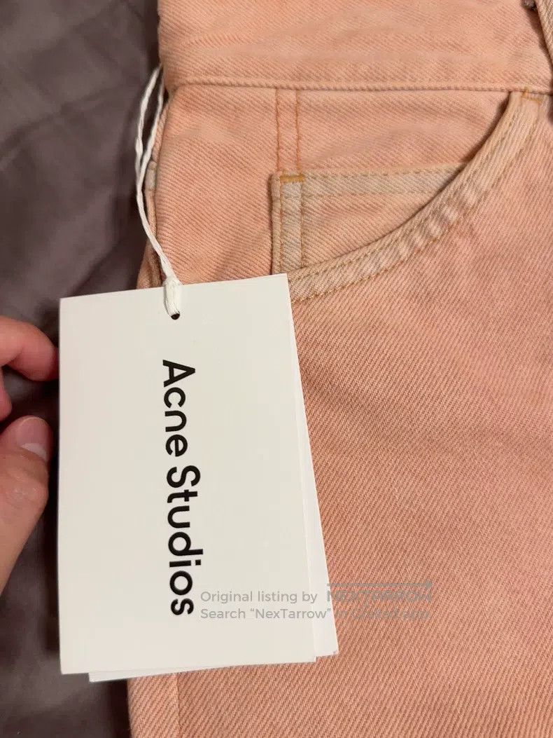 Acne Studios Acne Studios Orange-Pink Slightly Flared Slim-Fit Denim Pa Size US 29 - 2 Thumbnail