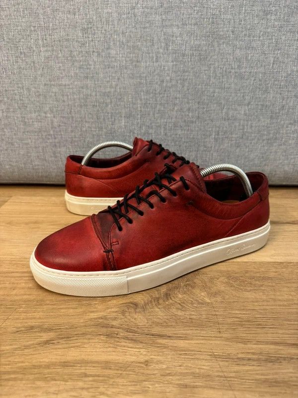 Oliver Sweeney Oliver Sweeney Grandola Dark Red Leather Low Top Sneakers 42 Size US 9 / EU 42 - 1 Thumbnail