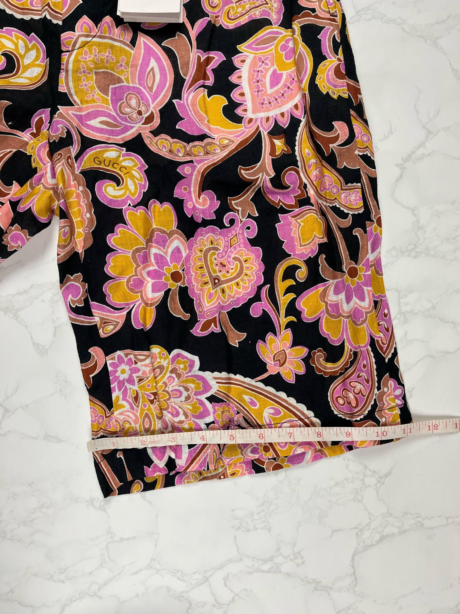 Gucci 🔥60% OFF🔥 [SALE] Gucci Paisley Print Linen Shorts Size US 28 / EU 44 - 14 Thumbnail