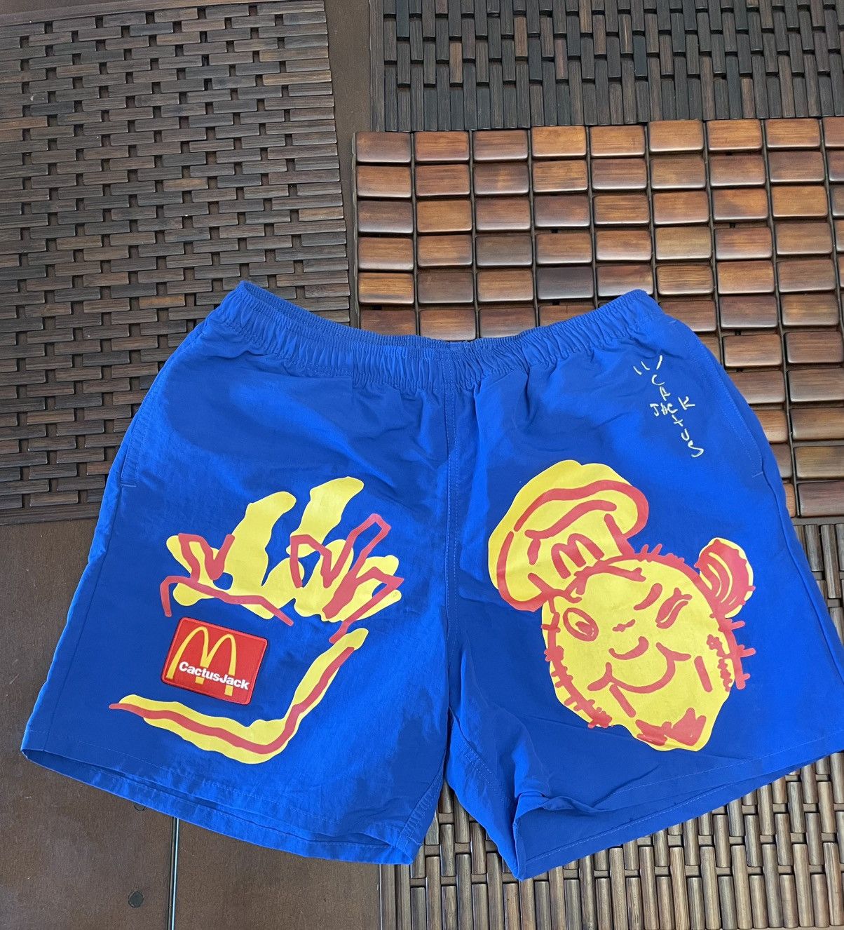 Travis hot Scott x McDonalds Cactus Jack Illustration Shorts - Blue Medium