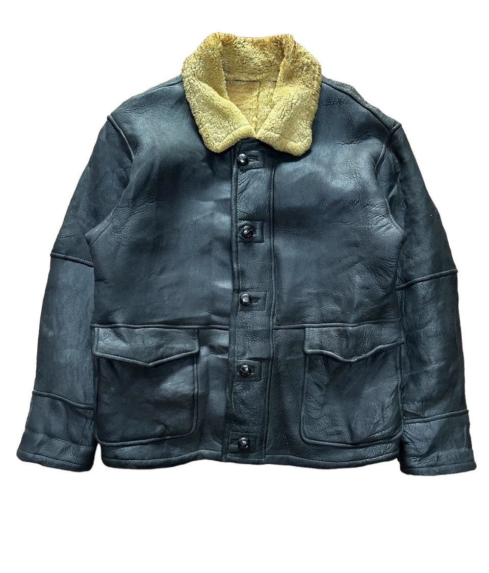 Vintage Roberto Massini Shearling Leather Jacket Size US M / EU 48-50 / 2 - 2 Thumbnail