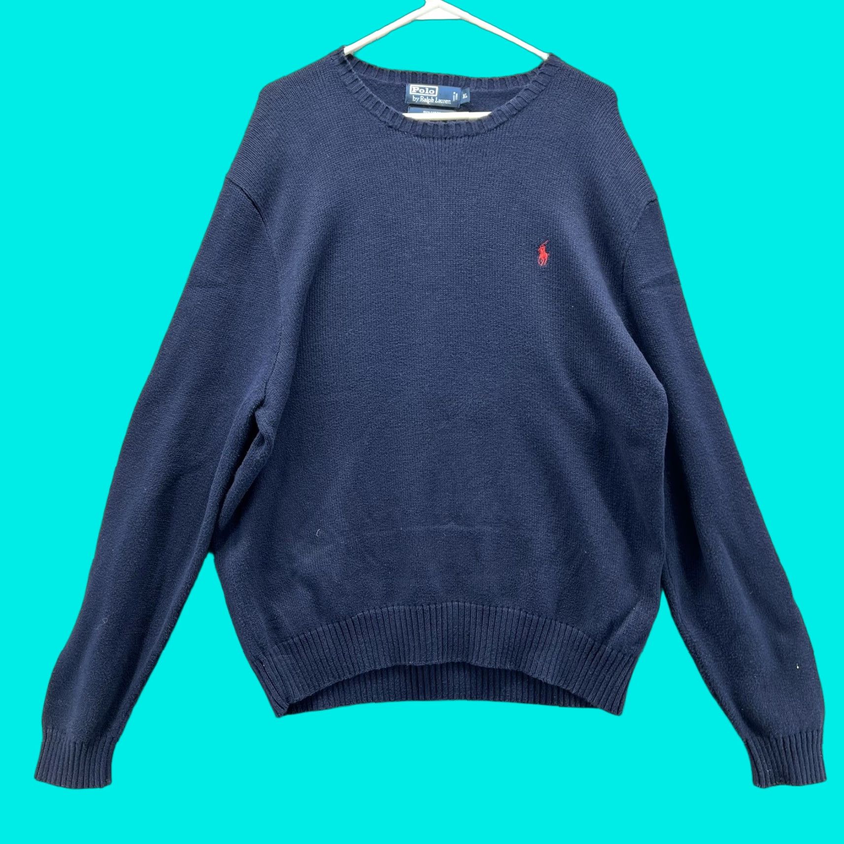 Polo Ralph Lauren Polo Ralph Lauren Sweater Mens XL Blue Cotton Crewneck Pullover Pony Vintage 90s Shirt Mens XL Blue Cotton Knit Pullover Polo Pony Logo Vintage 90s Size US XL / EU 56 / 4 - 1 Thumbnail