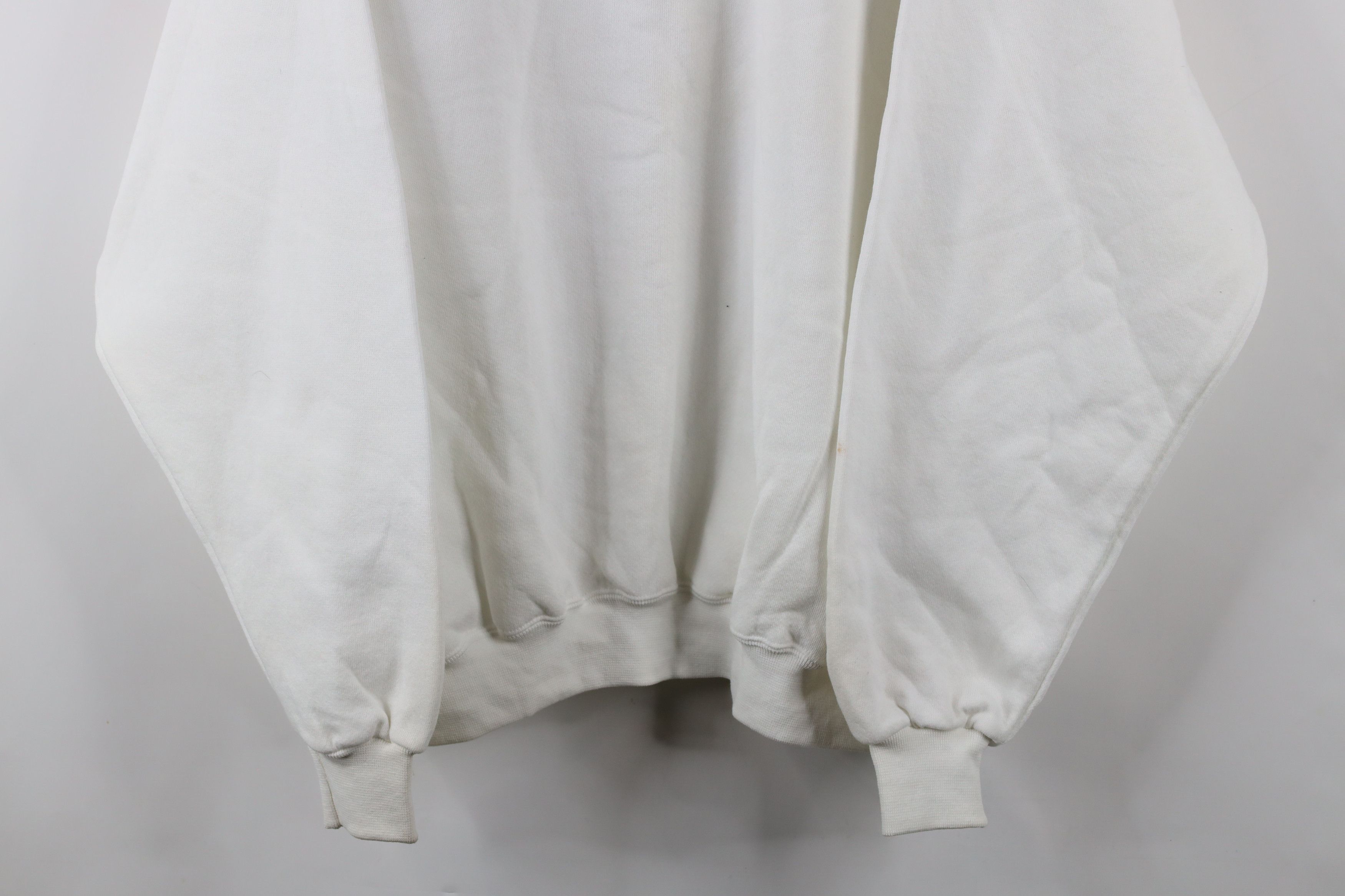 Vintage Vintage 90s Streetwear Heavyweight Crewneck Sweatshirt White Size ONE SIZE - 3 Thumbnail