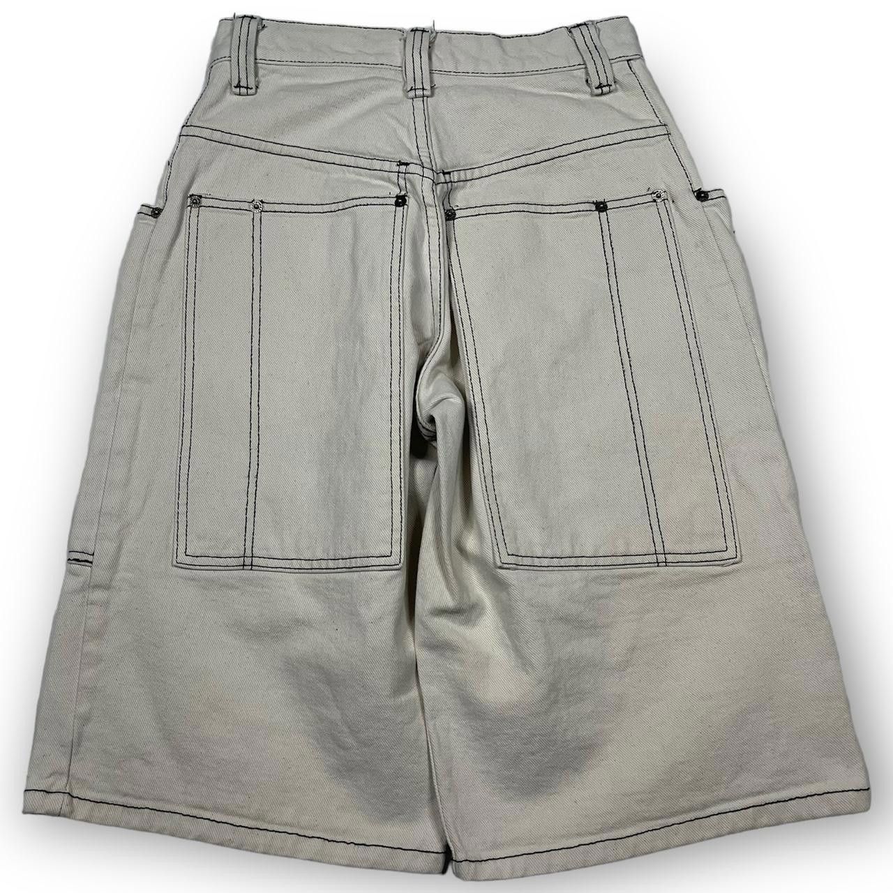 JNCO JNCO Men's White and Cream Shorts Size US 27 - 5 Thumbnail