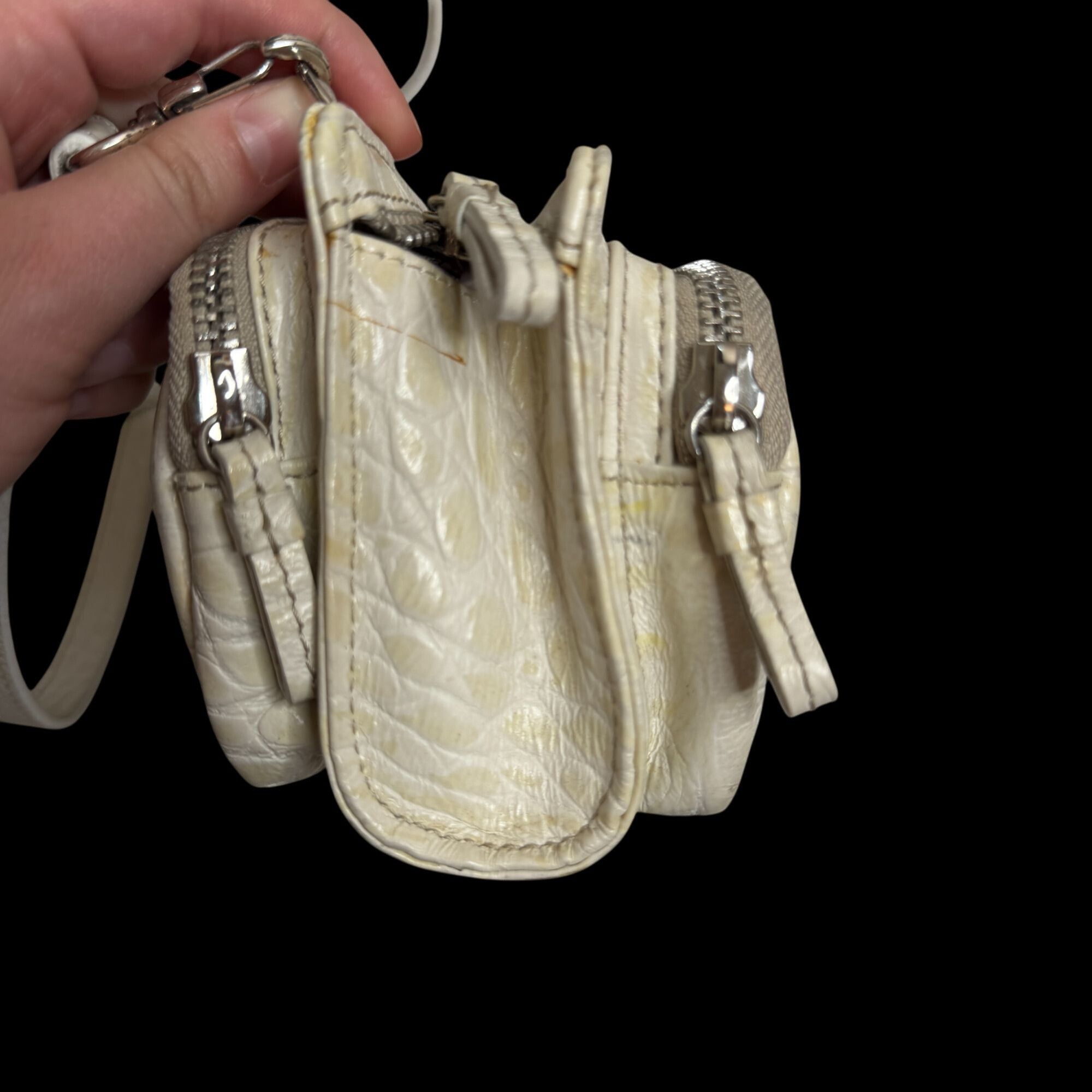 Brighton Brighton CROCODILE Print Leather Wallet Crossbody Purse RARE Size ONE SIZE - 12 Thumbnail