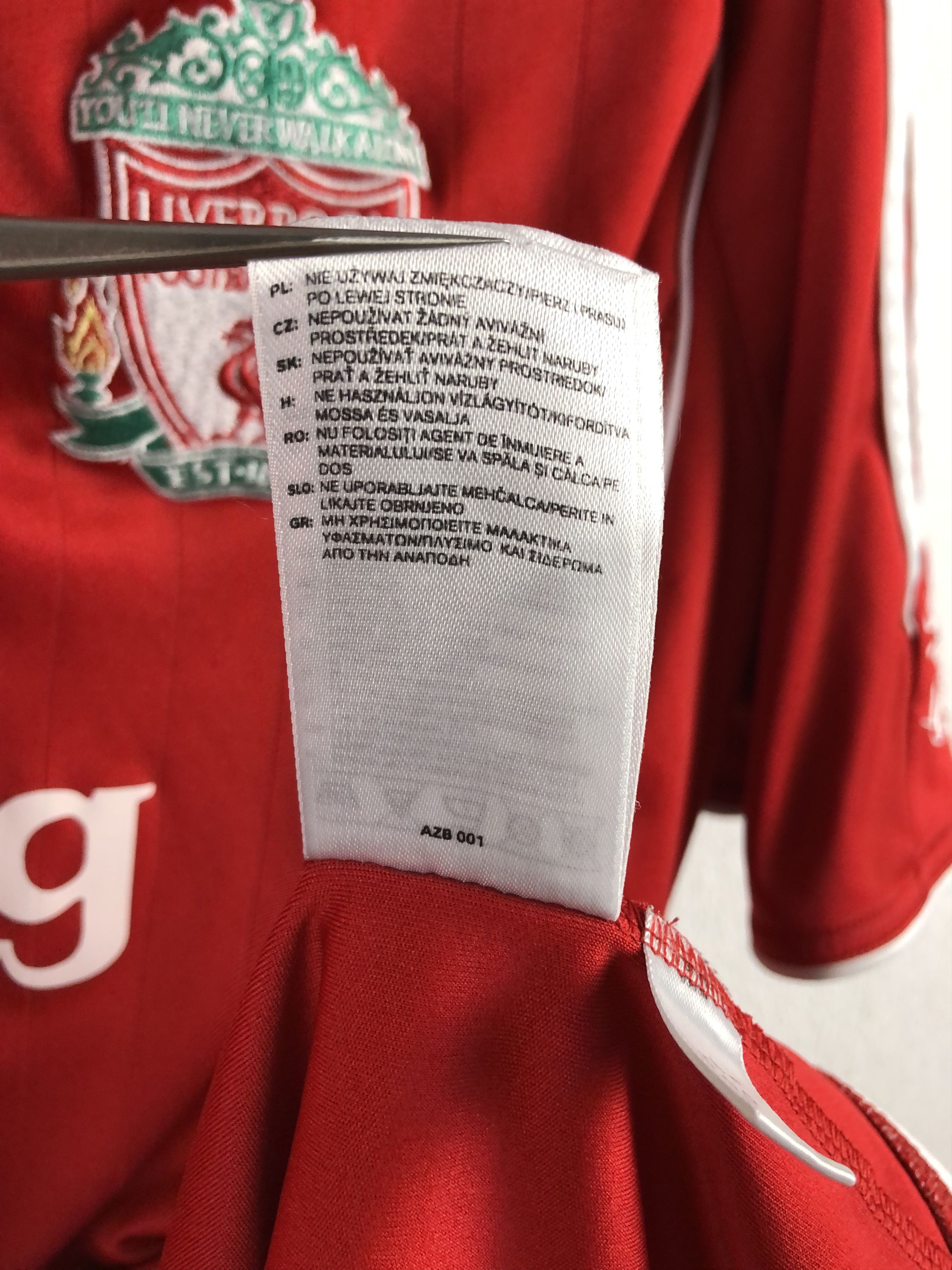 Adidas Liverpool shirt 2006 Soccer #14 Alonso Adidas Jersey Size US L / EU 52-54 / 3 - 12 Thumbnail