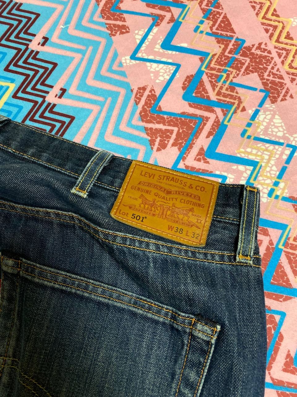 Levi's jeans pants Levi's 501 blue Y2K vintage w38 streetwear Size US 38 / EU 54 - 5 Thumbnail