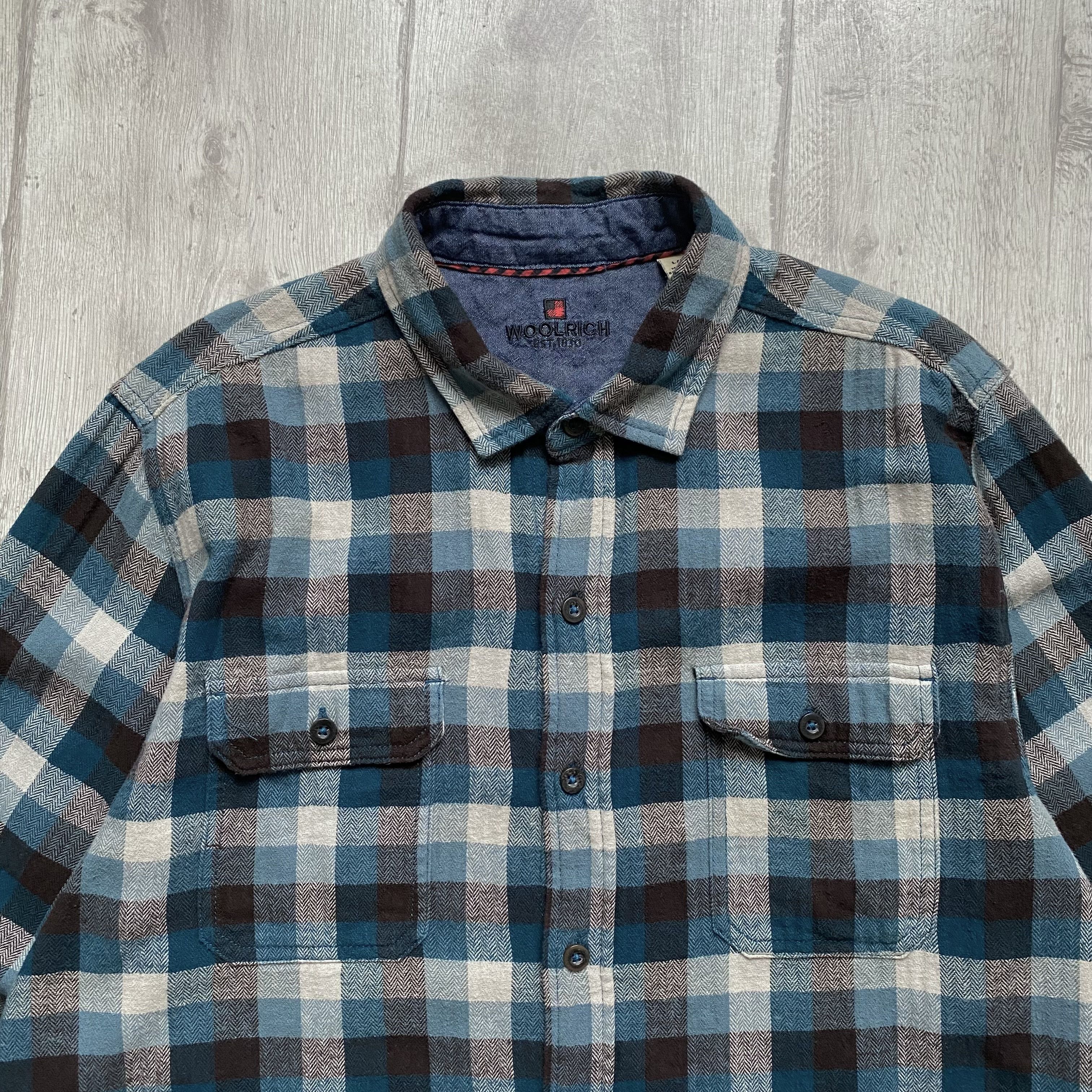 Woolrich Woolen Mills 90s Vintage Woolrich Flannel Plaid Shirt Travis Scott style Size US L / EU 52-54 / 3 - 4 Thumbnail
