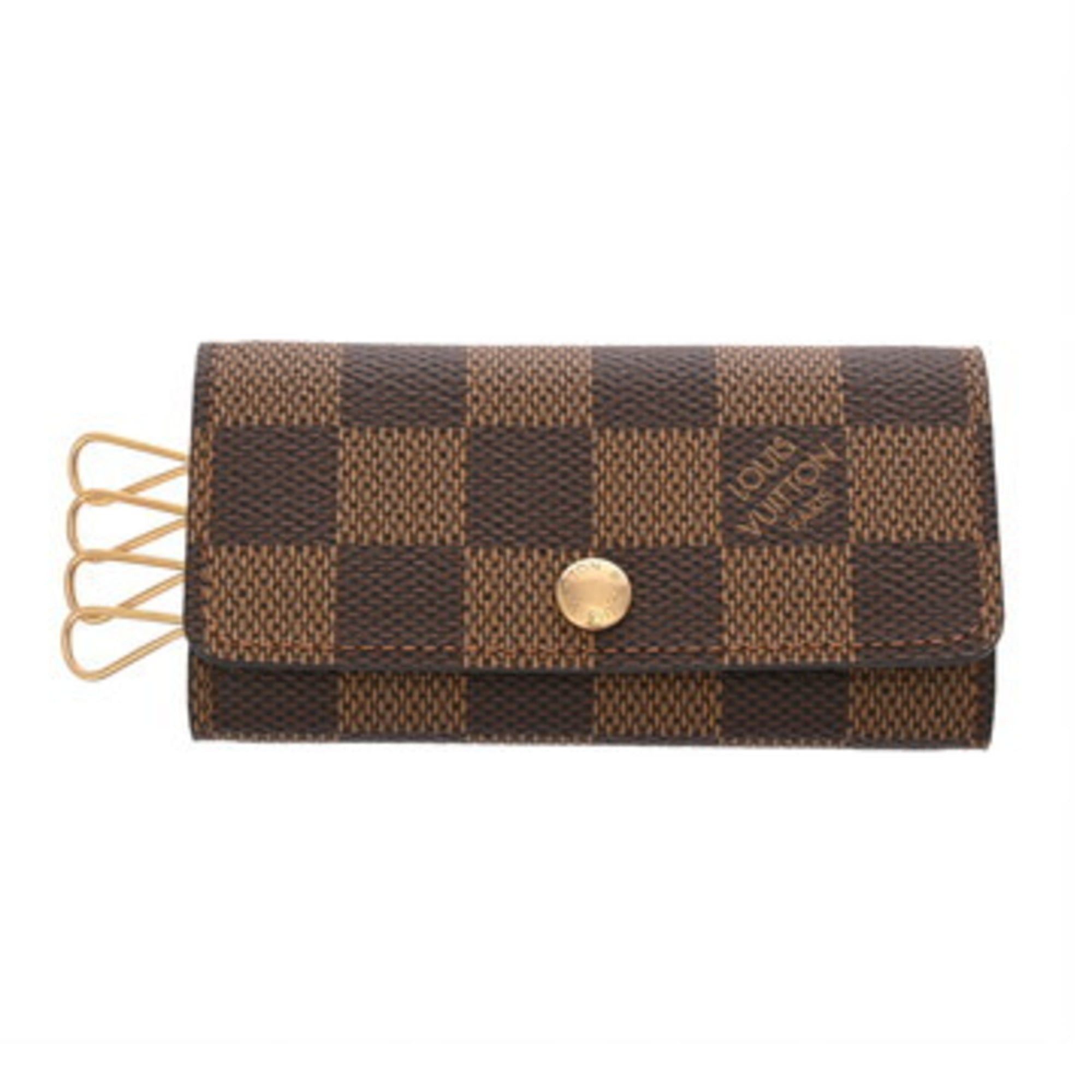 LOUIS VUITTON Damier Multicle 4 Brown N62631 Men's/Women's Canvas Key Case A Rank Pre-owned Ginzo